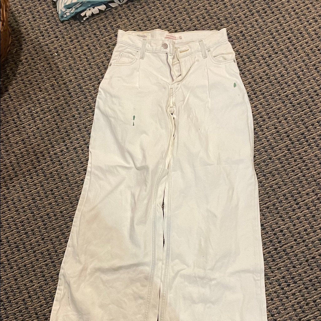 Levi's White Flare & Wide Leg Jeans
